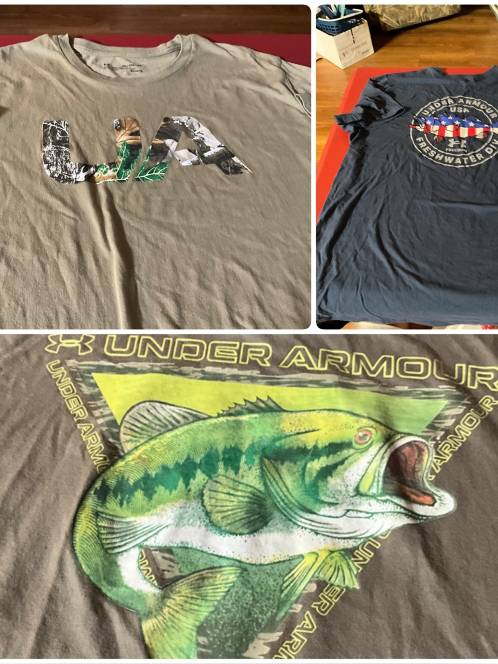 3 piece lot mens SS under armor 2xl tshirts